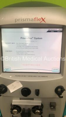 Gambro Prismaflex Dialysis Machine Software Version 7.21 with Hoses - Running Hours 24371 (Powers Up) - 9