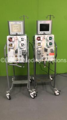 2 x Edwards Lifescience Aquaris Dialysis Machines Software Version 6 (Both Power Up - 1 x Blank Screen - Damage to 1 x Machine - See Pictures) - 2