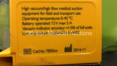 Mixed Lot Including 1 x Laerdal Suction Unit with Cup and Lid *Mfd 2014* 1 x Oxylitre Petite Elite Portable Suction Unit *Mfd 2014* and 1 x Fisher&Paykel MR850AEK Respiratory Humidifier *Mfd 2013* (All Power Up) *78471474566 - 26807005 - 130520179016* - 6