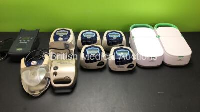 Job Lot Including 5 x ResMed S8 Escape Including 3 x Escape II with 2 x Humidifiers, 1 x Respironics REMstar Pro M Series CPAP Unit with Power Supply, 2 x Philips Respironics Philips InnoSpire Deluxe Nebulisers and 1 x Respironics Inspiration Elite Compre