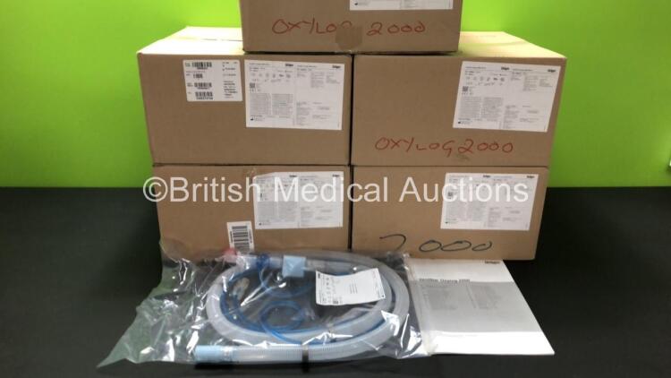 25 x Disposable Breathing Tubes for Drager VentStar Oxylog 2000, 180 Ref.2M86841 (Unused in Original Boxes)