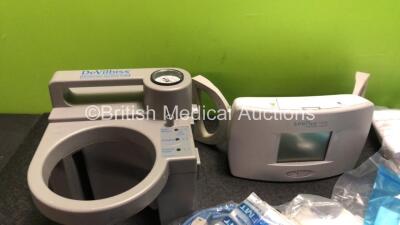 Mixed Lot Including DeVilbiss Homecare Suction Unit (Powers Up, Missing Cup and Power Supply) 1 x Spring TMS Total Migraine System (Untested Due to Missing Power Supply) Various Patient Monitoring Cables Including SpO2 Extension Leads, NIBP Leads and ECG - 2