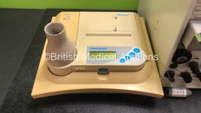 Mixed Lot Including 1 x Vitalograph 2130 Spirometer (Untested Due to Missing Power Supply) 1 x Drager Babylog 2000 Ventilator (Powers Up with Damaged Dial-See Photo) 1 x Cardinal Health Alaris GH Syringe Pump (Powers Up) - 2