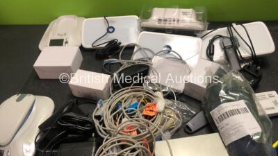 Mixed Lot Including 1 x GE V100 Dinamap Patient Monitor with 1 x AC Power Supply (Powers Up) 1 x Fisher & Paykel MR850AEK Respiratory Humidifier (Untested Due to Missing Cable-See Photo) 1 x Philips PCA323CD Printer and Medtronic My Care Link Patient Moni - 6