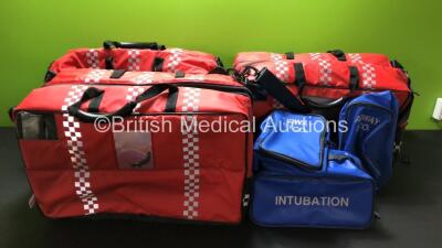 Job Lot Ambulance Bags Including 4 x Large (3 x Damage to Casing - See Photo) and 5 x Small