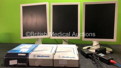 Mixed Lot Including 3 x Richardson Model MS24383 Monitors with 3 x AC Power Supplies (All Power Up) 3 x Medtronic My Care Link Monitors