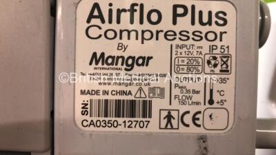 Job Lot Including 3 x Mangar Camel Emergency Lifting Cushions with 3 x Control Hoses and 5 x Mangar Airflo Compressors - 4