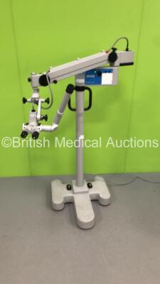 Zeiss OPMI19-FC Surgical Microscope with Training Arm, 2 x 12,5x Eyepieces, 1 x 10x Eyepiece and Zeiss f 200 Lens on Zeiss S21 Stand (Powers Up - No Light -Suspect Blown Bulb - Eyepieces have Damaged Surrounds - See Pictures) *S/N 217518* **A/N 108588* - 2