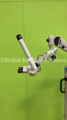 Zeiss OPMI19-FC Surgical Microscope with Training Arm, 2 x 12,5x Eyepieces, 1 x 10x Eyepiece and Zeiss f 200 Lens on Zeiss S21 Stand (Powers Up - No Light -Suspect Blown Bulb - Eyepieces have Damaged Surrounds - See Pictures) *S/N 217518* **A/N 108588* - 10