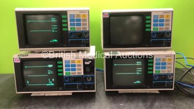 4 x Datex Cardiocap II Patient Monitors (3 Power Up, 1 No Power)