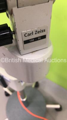 Zeiss 150-FC Colposcope on Stand with 2 x 10x Eyepieces and Zeiss f300 Lens (Powers Up with Good Bulb) *S/N 6022509334* **A/N 076821** - 8