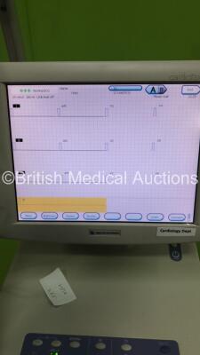 Nihon-Kohden ECG-1550K ECG Machine on Stand with 10 Lead ECG Leads (Powers Up) *S/N 00988* - 4