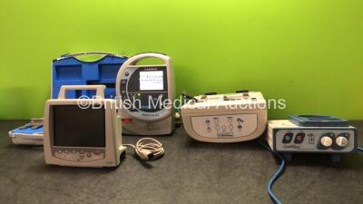Mixed Lot Including Integra Camino 7 Monitor (Powers Up) 1 x Philips TeleMon Monitor (Untested Due to Missing Power Supply) 1 x Quick Rinse Automated Instrument Rinse System (Untested Due to Missing Power Supply) 1 x Dyna Form Air Pro Plus Unit (No Power)