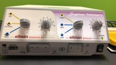 Ellman Surgitron Radiolase II Electrosurgical Diathermy Unit with Footswitch (Powers Up) *JS0736* - 2