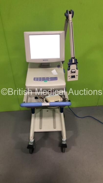 Nihon-Kohden ECG-1550K ECG Machine on Stand with 10 Lead ECG Leads (Powers Up) *S/N 00991*