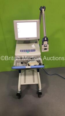 Nihon-Kohden ECG-1550K ECG Machine on Stand with 10 Lead ECG Leads (Powers Up) *S/N 00991* - 2