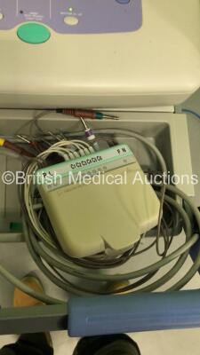 Nihon-Kohden ECG-1550K ECG Machine on Stand with 10 Lead ECG Leads (Powers Up) *S/N 00991* - 4