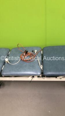 4 x Huntleigh 3 Way Electric Patient Examination Couches (All Power Up - All Cushions Have Rips / Marks on - See Pictures) *** 1 in Picture - 4 in Lot*** - 4