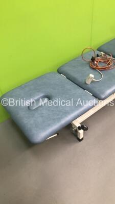 4 x Huntleigh 3 Way Electric Patient Examination Couches (All Power Up - All Cushions Have Rips / Marks on - See Pictures) *** 1 in Picture - 4 in Lot*** - 5