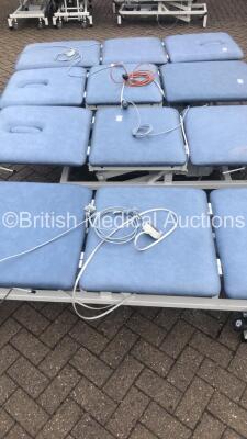 4 x Huntleigh 3 Way Electric Patient Examination Couches (All Power Up - All Cushions Have Rips / Marks on - See Pictures) *** 1 in Picture - 4 in Lot*** - 6