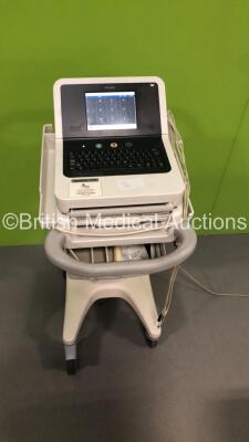 Philips PageWriter TC20 ECG Machine on Stand with 10 Lead ECG Leads (Powers Up) *S/N CN61302791*