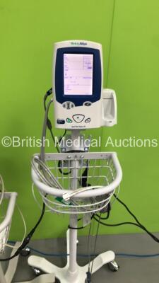 1 x Welch ALlyn SPOT Vital Signs Monitor on Stand, 1 x Welch Allyn 53NT0 Vital Signs Monitor and 1 x Welch Allyn 53N00 (All Power Up) - 5