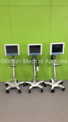 3 x Lidco Plus Hemodynamic Monitors on Stands (All HDD Removed) *IR313 / IR314 / IR315*