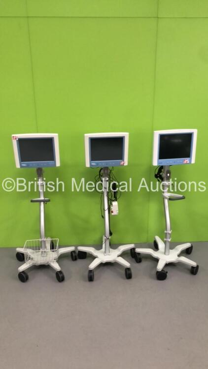 3 x Lidco Plus Hemodynamic Monitors on Stands (All HDD Removed) *IR313 / IR314 / IR315*