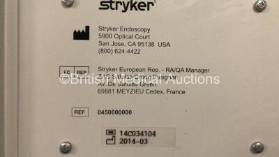 Stryker Crossfire Integrated Arthroscopy Pump *Mfd 03-2014* (Powers Up) *14C034104* - 3