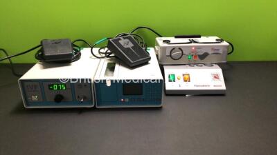 Mixed Lot Including 1 x Cook KMAR-5100 Aspirator with Foot Pedal, 1 x Cook KMAR -4000 Infusion Pump with Foot Pedal, 1 x Herida Mattress Pump and 1 x Baxter Fibrinotherm (All Power Up) *K4030 - K5748