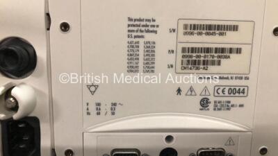 2 x Datascope Passport 2 Patient Monitors Including ECG, IBP1, IBP2, SpO2 and T1 Options (Both Power Up) *SN CM14736-A2 - CM15178-C2* - 5