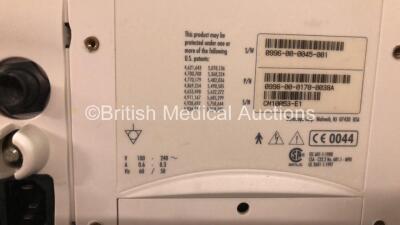 2 x Datascope Passport 2 Patient Monitors Including ECG, IBP1, IBP2, SpO2 and T1 Options (Both Power Up with Slight Casing Damage - See Photo) *SN CM15205-C2 - CM10053-E1* - 6