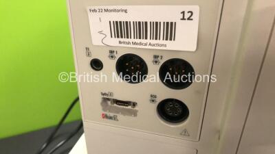 2 x Datascope Spectrum Patient Monitors Including ECG, IBP1, IBP2, SpO2 and T1 Options, 2 x Datascope Gas Module SE Including D-fend Water Trap (Powers Up) *SN MS01400-C6, 5132840-D4, 5132843-D4, MM02957-14* - 7