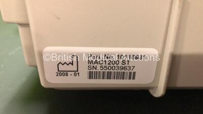 GE MAC 1200 ST ECG Machine with Lead *Mfd 2008* (Powers Up) *550039367* - 5