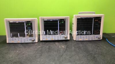 Job Lot Including 2 x Datascope Passport 2 Patient Monitors Including ECG, SpO2, IBP1, IBP2, T1 Options (Both Power Up) 1 x Datascope Spectrum Patient Monitor Including ECG, SpO2, IBP1, IBP2 and T1 Options (Powers Up) *SN MM01352-E3, CM08315-B1, CM1062-L9