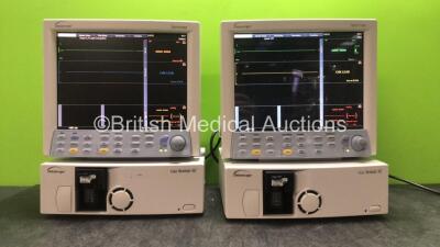 2 x Datascope Spectrum Patient Monitors Including ECG, IBP1, IBP2, SpO2 and T1 Options, 2 x Datascope Gas Module SE Including D-fend Water Trap (Powers Up) *SN 0996000045014, 5052068-K3, 0996000045014, 5131543-D4*