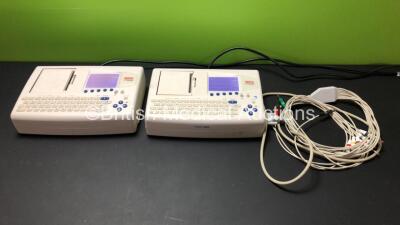 2 x Seca CT8000I ECG Machines with 1 x ECG Lead *Mfd 2014 - 2013* (Both Power Up) *SN 43452 - 43863*