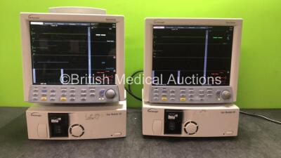 2 x Datascope Spectrum Patient Monitors Including ECG, IBP1, IBP2, SpO2 and T1 Options, 2 x Datascope Gas Module SE Including D-fend Water Trap (Powers Up) *SN 0996000045016, 4743020-I1, MM02291-B4, 4845317-A1*