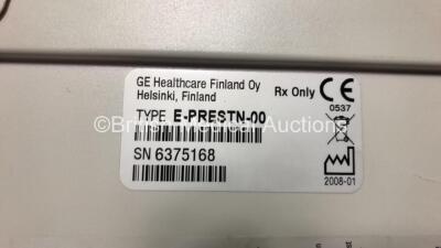 Job Lot Including 1 x GE Datex Ohmeda F-LM1-03 Monitor with Power Supply (Powers Up) 1 x GE E-PRESTN-00 Module *Mfd 2008* (Damaged Casing - See Photo) and 2 x Welch Allyn ProBP 3400 Series Monitors with 1 x Power Supply - 8