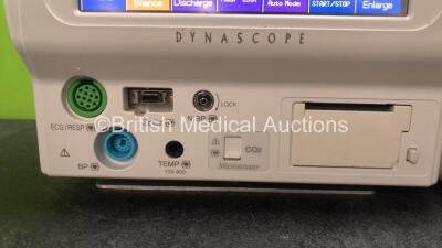 Job Lot Including 1 x Fukuda Denshi DS-7100 Patient Monitor Including ECG/RESP, BP, SpO2, TEMP, CO2, NIBP and Printer Options (Powers Up) 1 x Datascope Trio Patient Monitor Including ECG, T1, NIBP and SpO2 Options (Powers Up with Cracked Casing-See Photos - 3