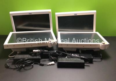 6 x Drager Infinity C700 Monitors with 4 x Power Supplies (Some Damaged Casing - See Photos) *TPAA156580 / TPAA156585 / TPAA156618 / TPAA198701 / TPAA156636 / TPAA479531*