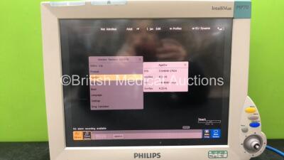 Philips IntelliVue MP70 Touch Screen Patient Monitor (Powers Up with Missing Dial-See Photo) *Mfd 11-2010* - 2