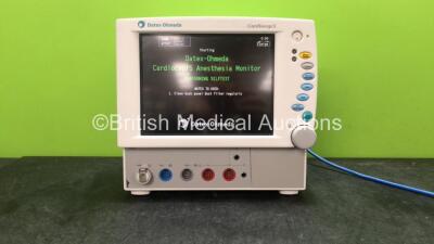 Datex Ohmeda Cardiocap 5 Anesthesia Monitor Including ECG, SpO2, NIBP, P1, P2, T1 and T2 Options (Powers Up)