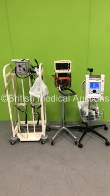 Mixed Lot Including 1 x MediMark Mira Cryo Surgical Unit on Stand,1 x Zimmer A.T.S 3000 Tourniquet System and 1 x Welch Allyn 52000 Series Patient Monitor on Stand with 1 x SpO2 Finger Sensor and 1 x BP Cuff