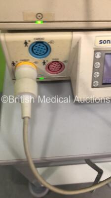 Sonicaid Team Duo Fetal Monitor with 1 x Transducer and Sonicaid Team Care Attachment (Powers Up) - 5