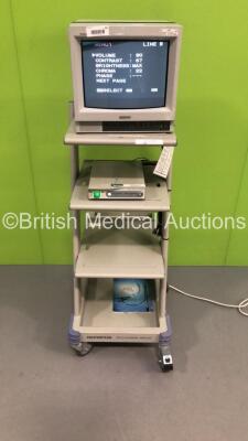 Olympus TC-C1 Clinical Trolley with Sony Monitor and Olympus OTV-SC Digital Signal Processor (Powers Up)