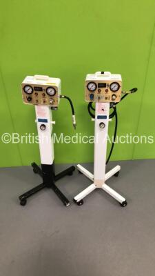 2 x Oak Medical Tourniquets on Stands * Missing 1 x Wheel * - 2