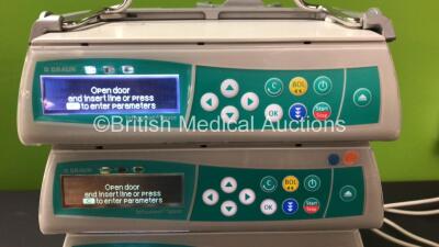 4 x B Braun Infusomat Space Volumetric Infusion Pumps with 4 x AC Power Supplies (All Power Up with 1 x Slight Display Fault) *180178 - 63469 - 180184 - 59782* - 2