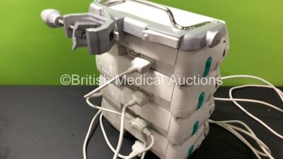 4 x B Braun Infusomat Space Volumetric Infusion Pumps with 4 x AC Power Supplies (All Power Up with 1 x Slight Display Fault) *180178 - 63469 - 180184 - 59782* - 4