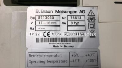 4 x B Braun Perfusor Space Syringe Infusion Pumps with 4 x AC Power Supplies (All Power Up) *75613 - 46933 - 101597 - 75618* - 5